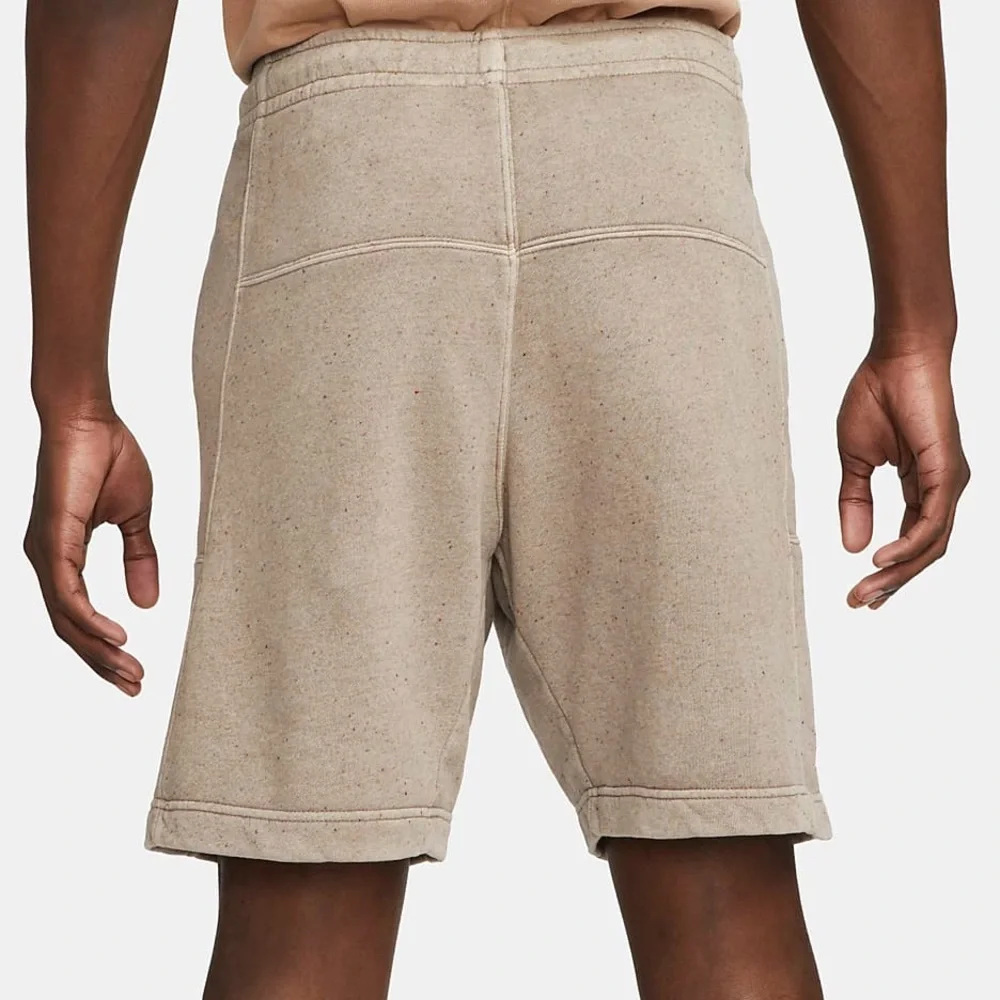 NIKE club fleece shorts speckled tan size S